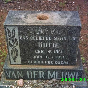 MERWE Kotie, van der 1951-1951