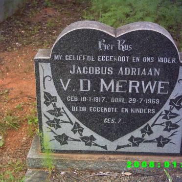 MERWE Jacobus Adriaan, van der 1917-1969