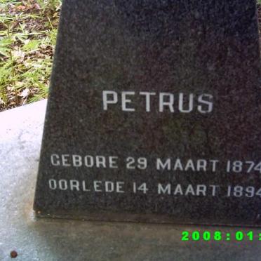 MERWE Petrus, van der 1874-1894