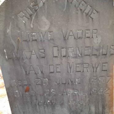MERWE Lukas Cornelius, van de 1857-1932