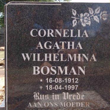 BOSMAN Cornelia Agatha Wilhelmina 1912-1997