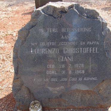 GIANI Lourenzo Christoffel 1928-1969