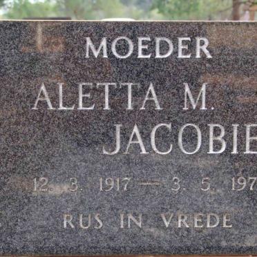 JACOBIE Aletta M. 1917-1971