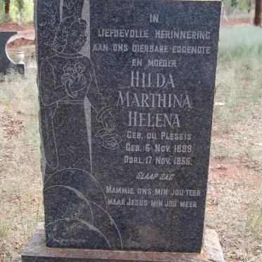 BOTES Hilda Marthina Helena nee DU PLESSIS 1899-1955