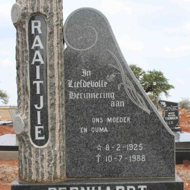 BERNHARDT Raaitjie 1925-1988