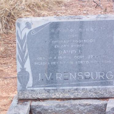 RENSBURG David J., J.v. 1915-1970