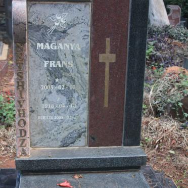 NETSHIVHODZA Maganya Frans 1916-2005