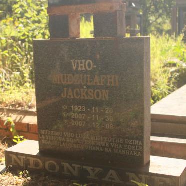 NDONYANE Vho-Mudzulafhi Jackson 1923-2007