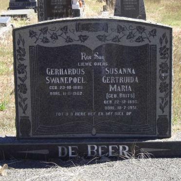 BEER Gerhardus Swanepoel, de 1888-1962 &amp; Susanna Gertruida Maria BRITS 1895-1951