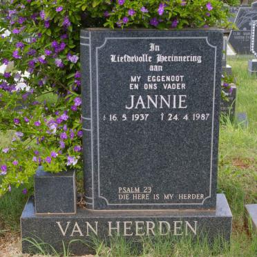 HEERDEN Jannie, van 1937-1987