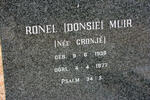 MUIR Ronel neé CRONJE 1936-1977
