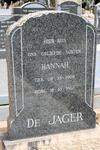 JAGER Hannah, de 1908-1962