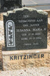 KRITZINGER Susanna Maria H. 1884-1961