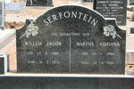 SERFONTEIN Willem Jacob 1888-1973 & Martha Adriana 1900-1994