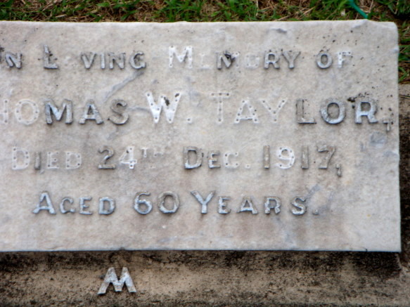 TAYLOR Thomas W. -1917