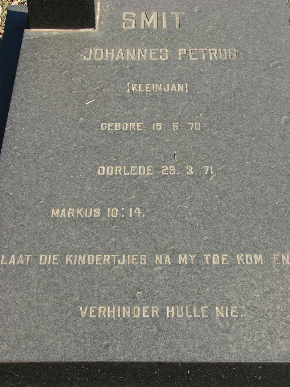 SMIT Johannes Petrus 1970-1971