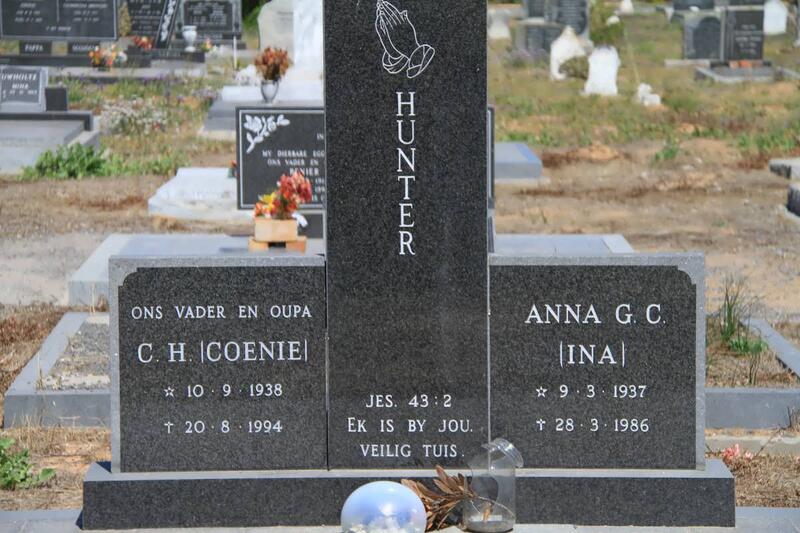 HUNTER C.H,. 1938-1994 & Anna G.C. 1937-1986