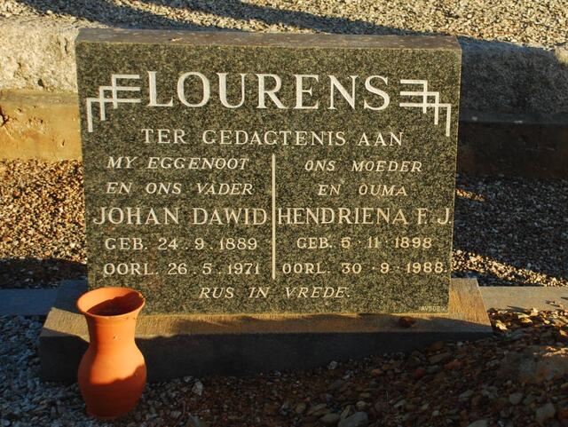 LOURENS Johan Dawid 1889-1971 & Hendriena F.J. 1898-1988