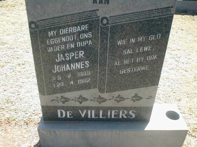 VILLIERS Jasper Johannes, de 1938-1982