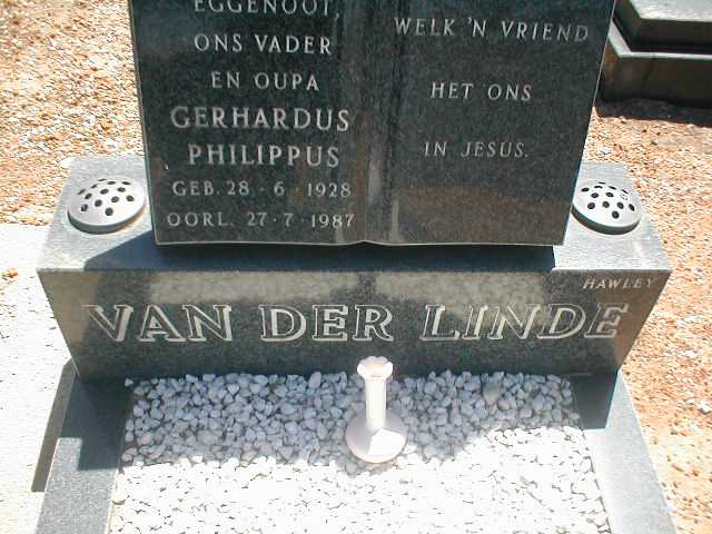 LINDE Gerhardus Philippus, van der 1928-1987