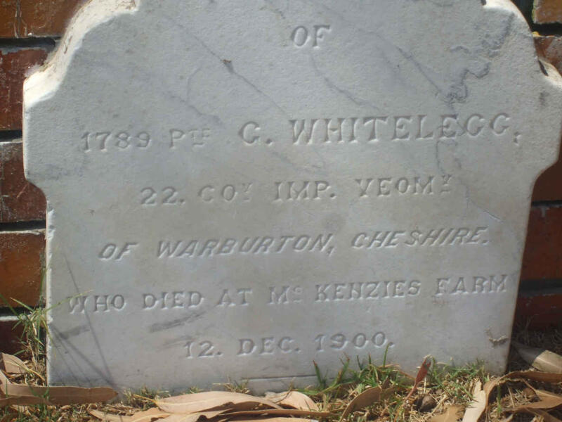 WHITELEGG G. -1900