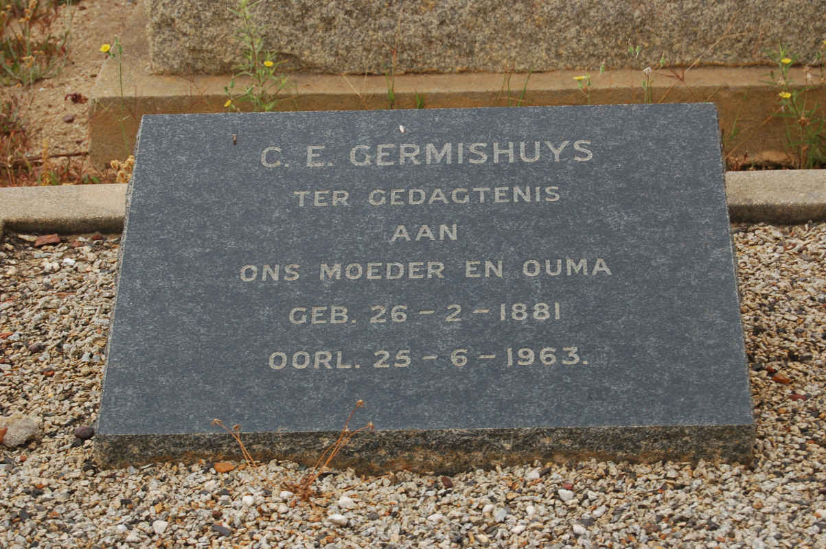 GERMISHUYS C.E. 1881-1963