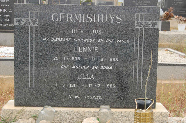 GERMISHUYS Hennie 1908-1968 & Ella 1911-1986