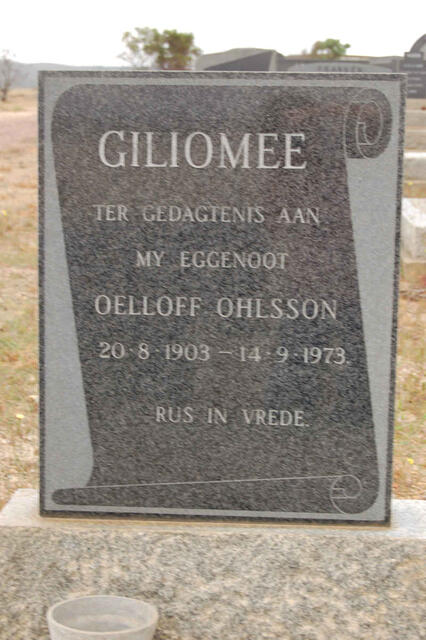GILIOMEE Oelloff Ohlsson 1903-1973