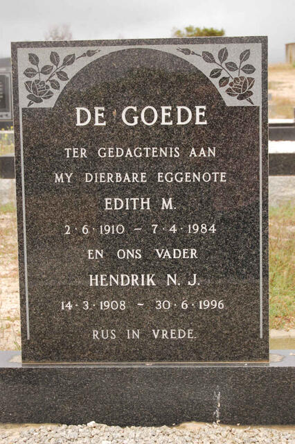 GOEDE Hendrik N.J., de 1908-1996 & Edith M. 1910-1984