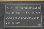GROENEWALD Michiel 1923-2008 & Corrie 1933-