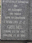 GRIESEL Francois P.J. 1912-1983