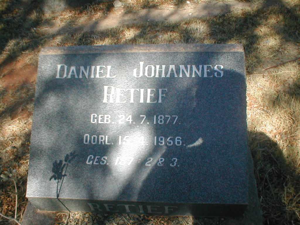 RETIEF Daniel Johannes 1877-1958