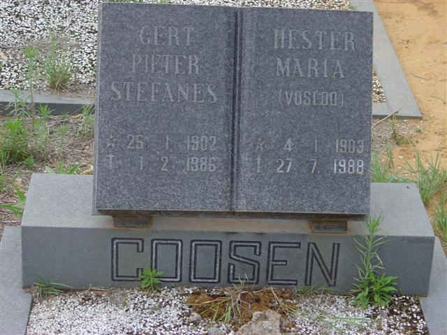 GOOSEN Gert Pieter Stefanus 1902-1986 & Hester Maria VOSLOO 1903-1988