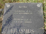 ERASMUS Lourens J.C. 1874-1961 & Petronella J. 1877-1965