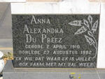 PREEZ Anna Alexandra, du 1910-1982