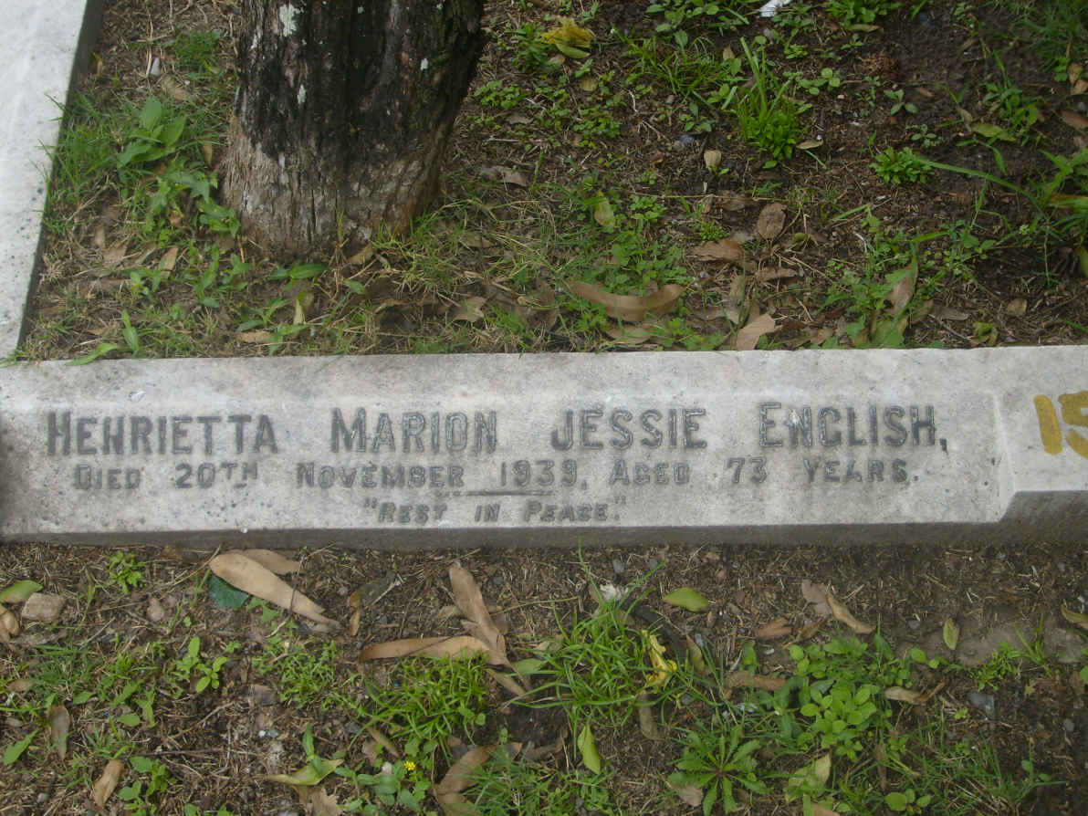 ENGLISH Henrietta Marion Jessie -1939