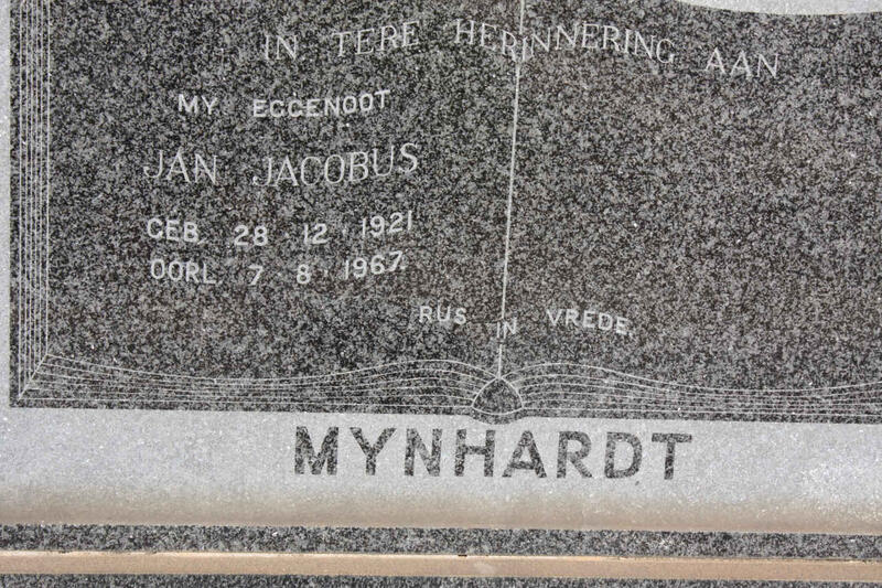 MYNHARDT Jan Jacobus 1921-1967