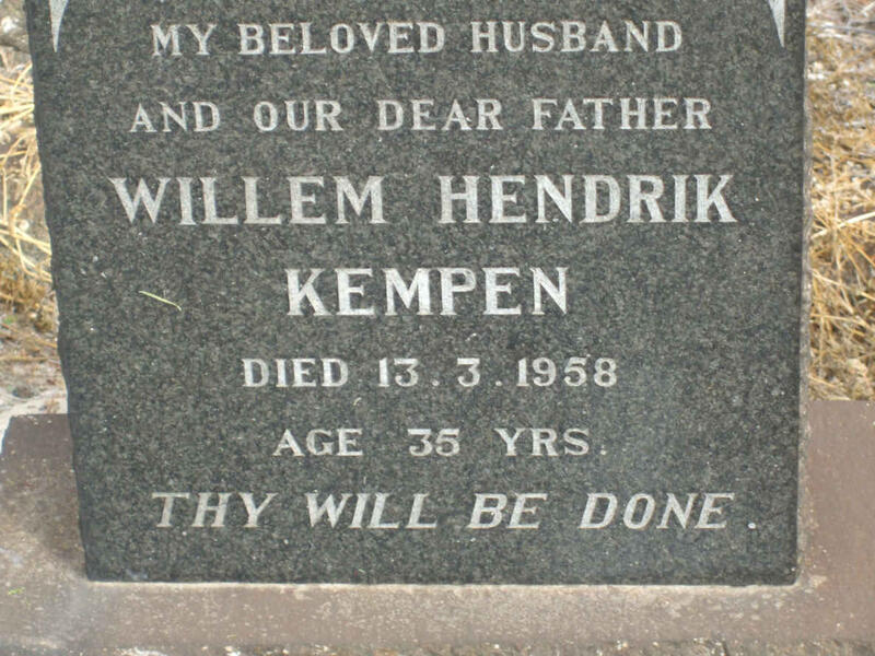 KEMPEN Willem Hendrik -1958