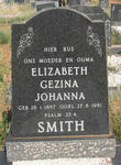 SMITH Elizabeth Gezina Johanna 1897-1981