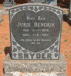 SNYDER Jurie Hendrik 1879-1957