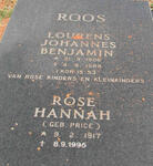 ROOS Lourens Johannes Benjamin 1906-1988 & Rose Hannah PRICE 1917-1995