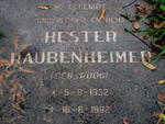 RAUBENHEIMER Hester nee ROOS 1932-1992
