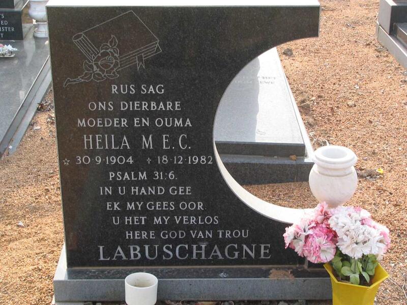 LABUSCHAGNE Heila M.E.C. 1904-1982