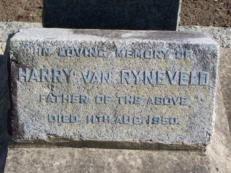 RYNEVELD Harry, van -1950