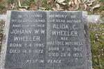 WHEELER Johann W.W. 1895-1972 & Alida C. MATTHEE-MITCHELL 1902-1973