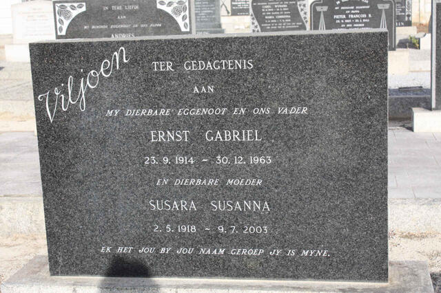 VILJOEN Ernst Gabriel 1914-1963 & Susara Susanna 1918-2003