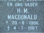 MACDONALD H.M. 1906-1987