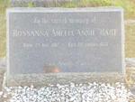 HART Rossanna Amelia Annie 1862-1939