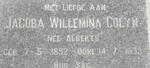 COLYN Jacoba Willemina nee ALBERTS 1852-1933