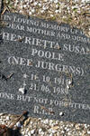 POOLE Henrietta Susan? nee JURGENS 1911-1989